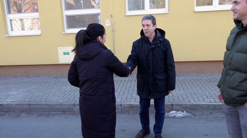 Předávání hraček MŠ Uničov, zástupci strany PRO. 19.02.2025